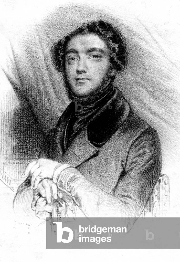 Eugene Sue, French novelist author of The Mysteries of Paris (1842-1843) engraving