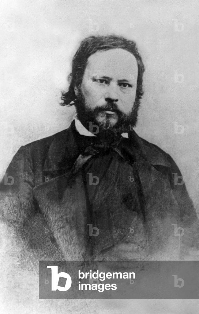 Pierre Joseph Proudhon (1809-1865) trade union French socialist and political theorist, photo by Mouret