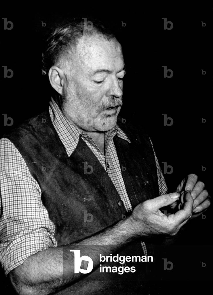 American writer Ernest Hemingway (1899-1961) in Madrid May 18, 1954