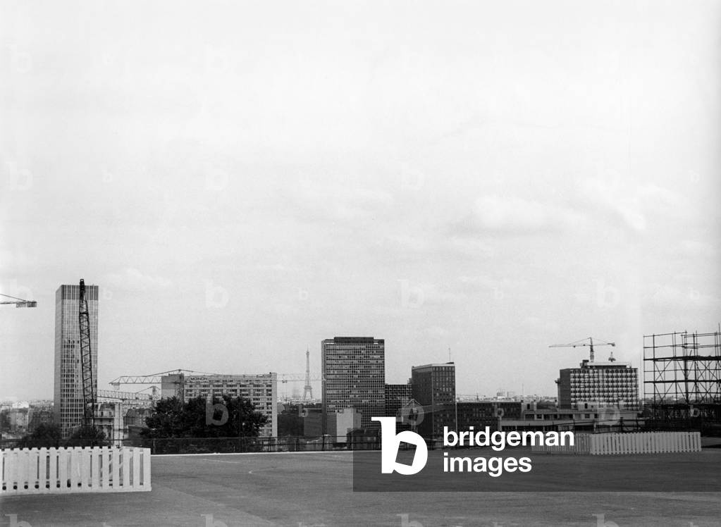 Building of La Defense business district, near Paris, from 1958