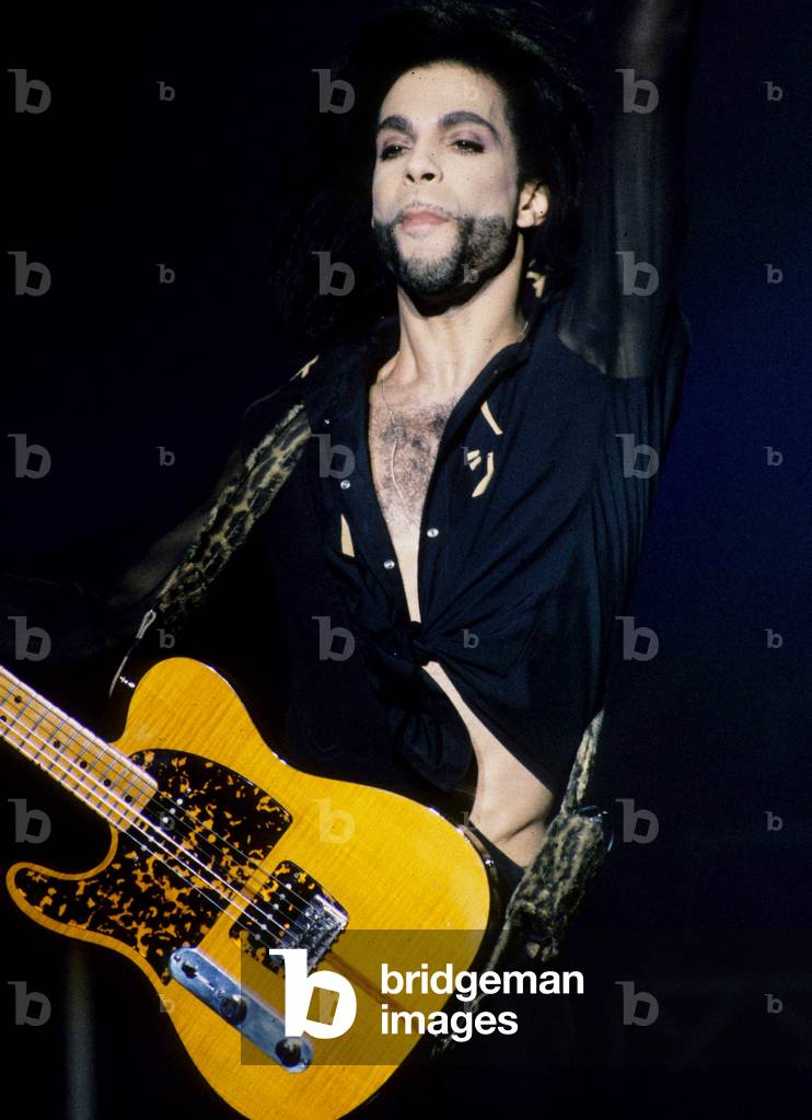 American Singer Prince (Prince Rogers Nelson) in concert in August 1990