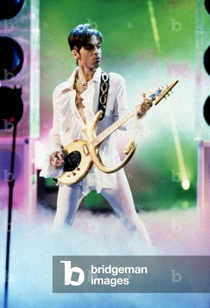 American Singer Prince (Prince Rogers Nelson) on stage at the 1998 Essence Awards