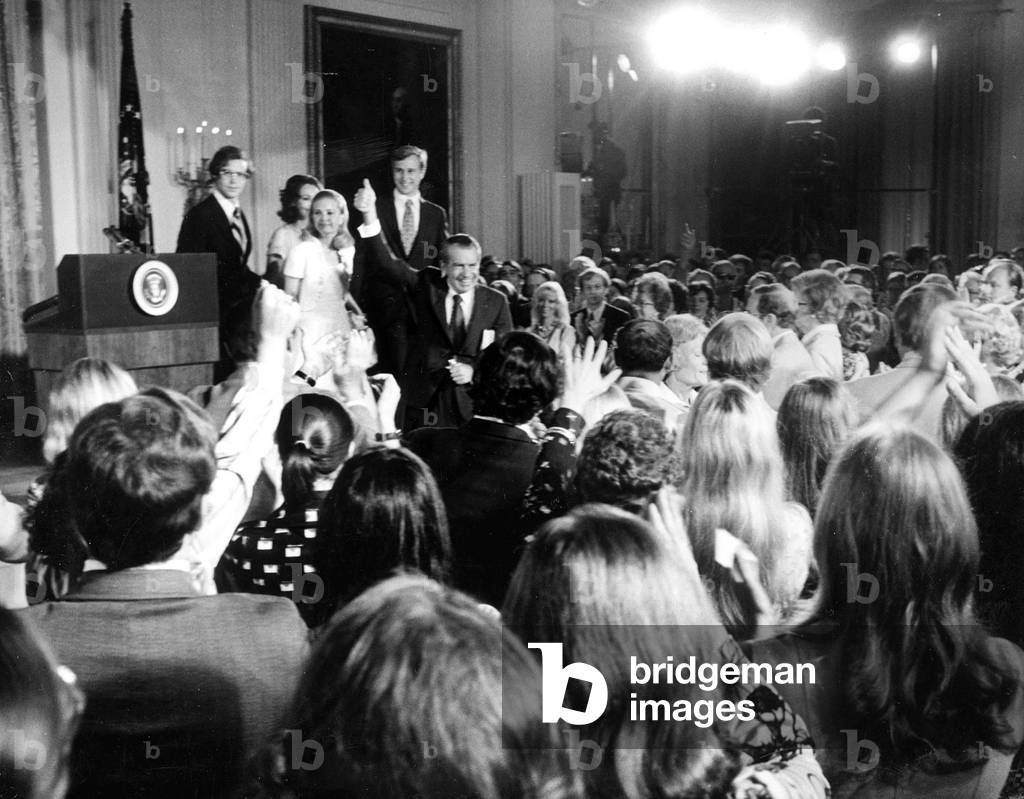 Richard Nixon resigned following the Watergate affair, 1974 (photo)