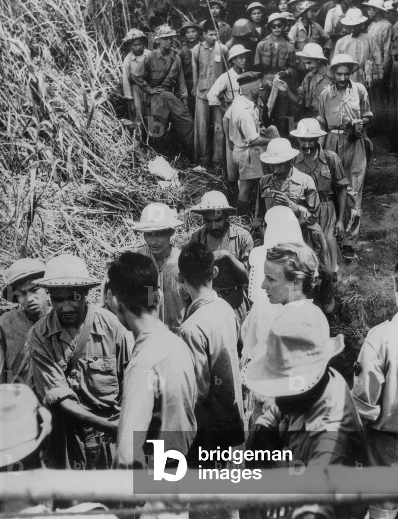 Indochina War : former French prisoners in Vietri on August 11, 1954 : on July 14, 130 French prisoners were liberated by Vietnamese authorites, they arrived in Vietri