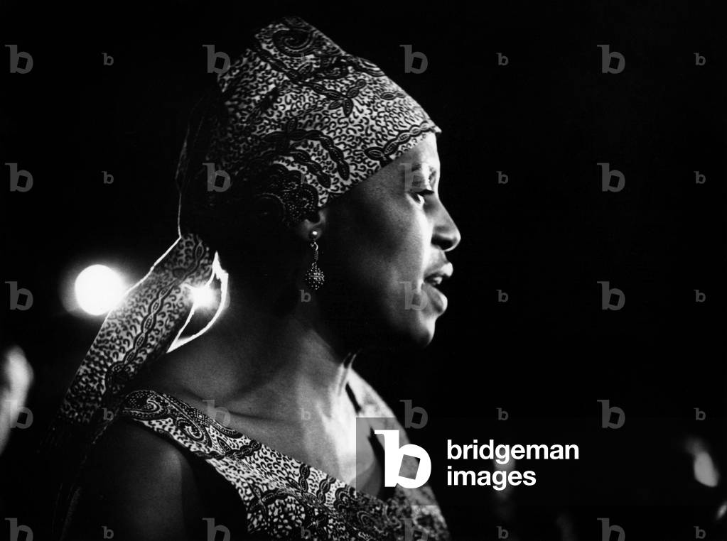 Miriam Makeba (1932-2008) south african Singer and and civil rights activist c. 1970