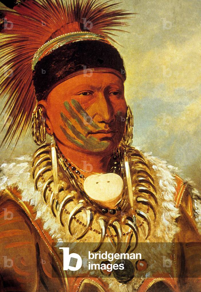 Indian Chief Indian Iowas painting by George Catlin