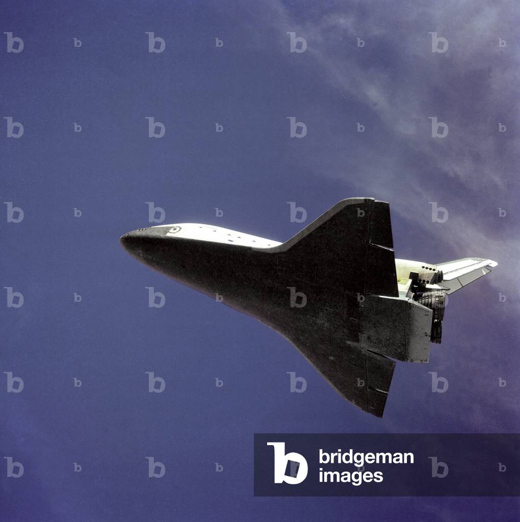 The Return to Flight launch of the Space Shuttle Discovery and its five-man crew from Pad 39B at 11:37 a.m. September 29, 1988, as Discovery embarked on a four- day, one-hour mission