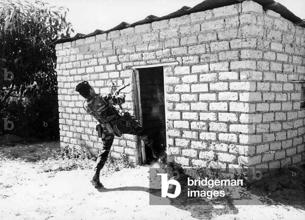 Soldier of foreign regiment of paratroopers in May June 1978 in Kolwezi, Zaire