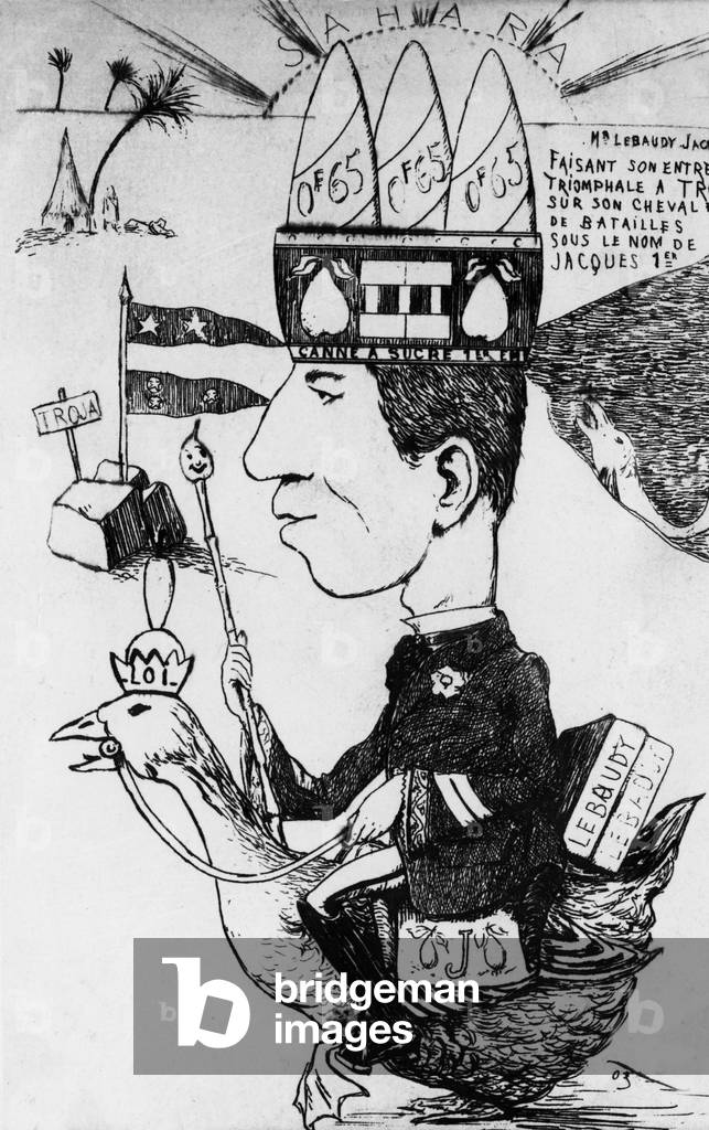 Cartoon of Jacques Lebaudy (engraving)