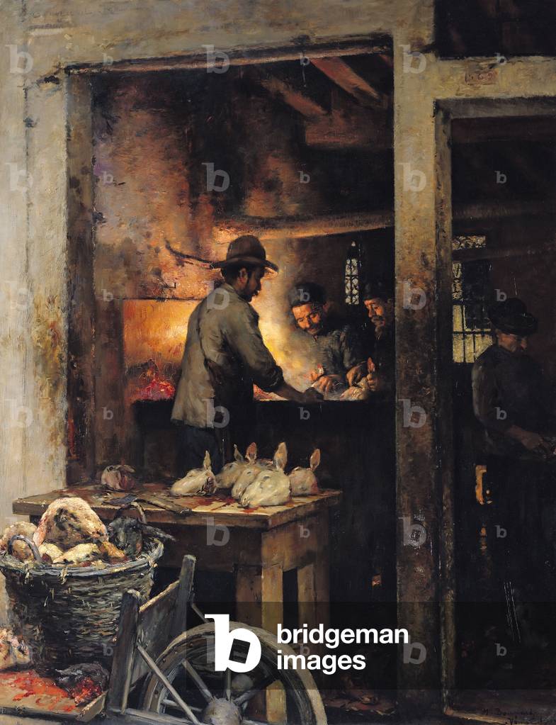 Immagine di Dipinto "I macellai di trippa di Calle de la Madone", 1900 di Maurice Bompard
