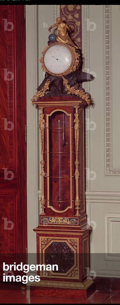 Louis XVI monumental clock and barometer: clock movement by Robert Robin (fl.1742-99), barometer movement by Mossy, case by Weisweiler and Beneman, one of a pair made for Marie Antoinette