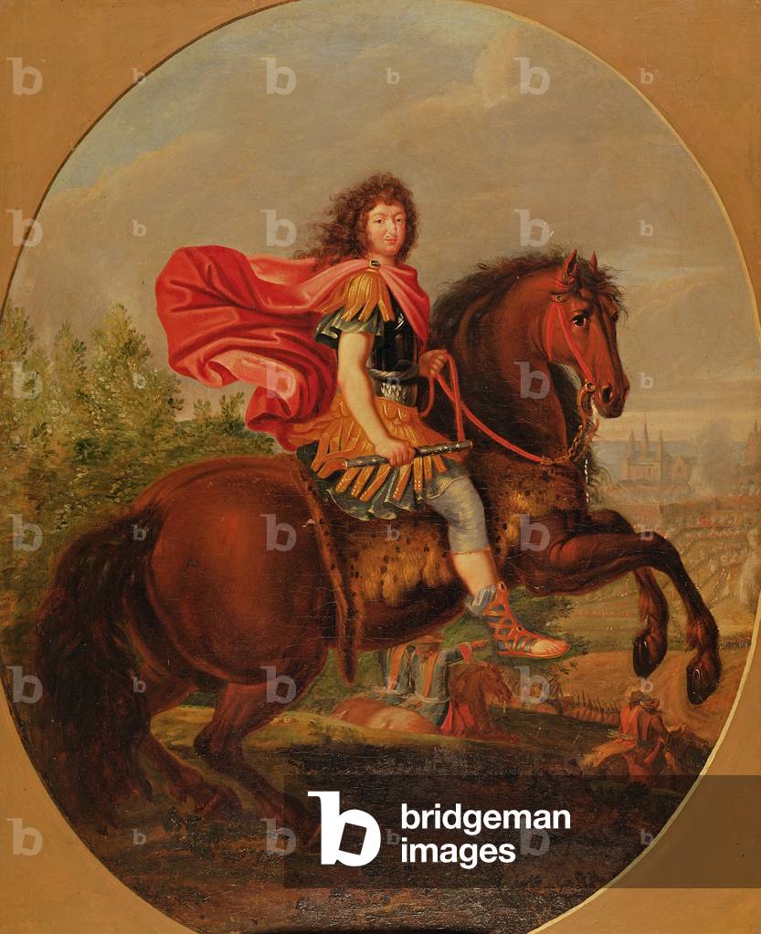 Equestre ritratto di Luigi XIV (olio su tela)