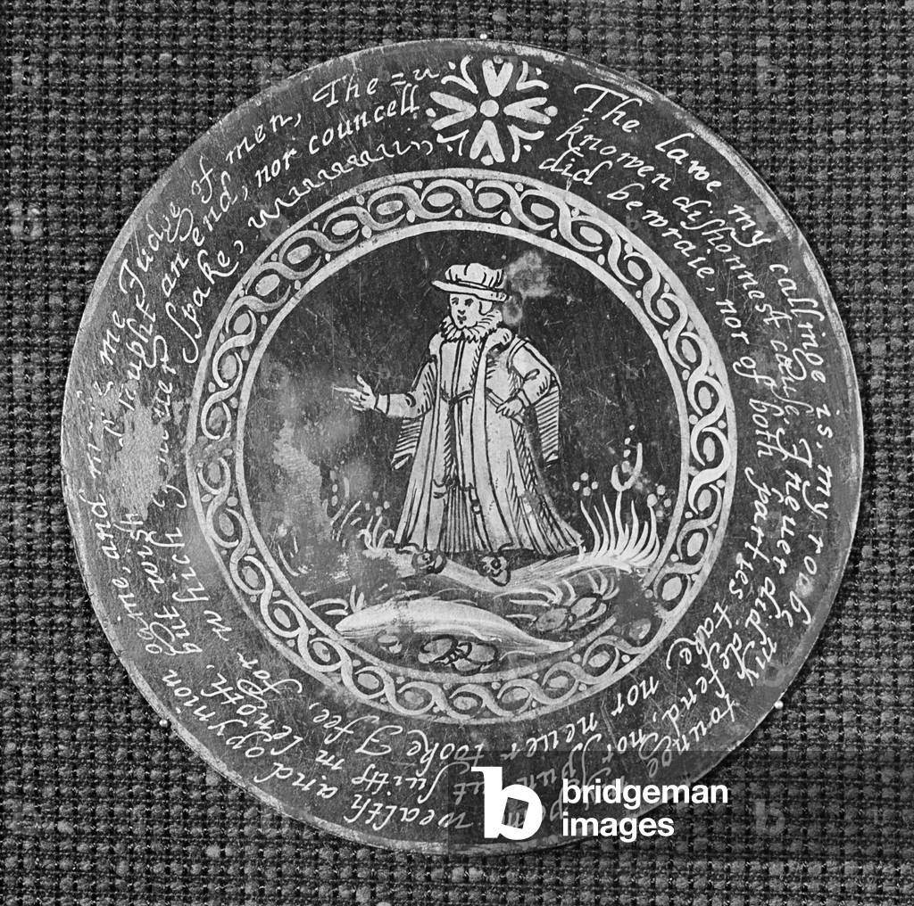 The Lawyer, from a set of trenchers called 'The Twelve Wonders of the World', made for Thomas Sackville, 1st Earl of Dorset, c.1600 (beech) (see also 5975, 5974 and 5973)