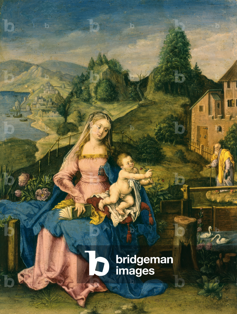 Virgin and Child in a Landscape, c.1600 (oil on copper)