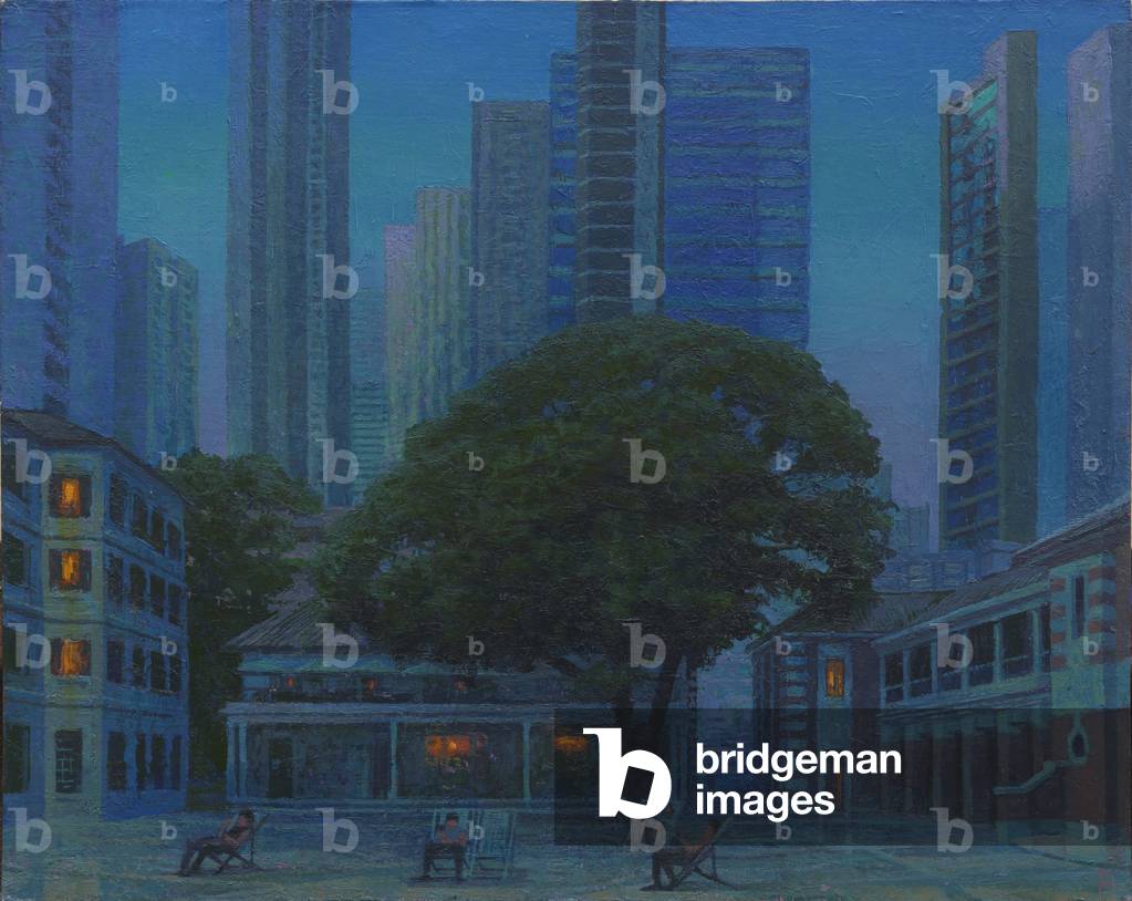 Mango Tree in Tai Kwun, Hong Kong, 2019 (oil on linen)