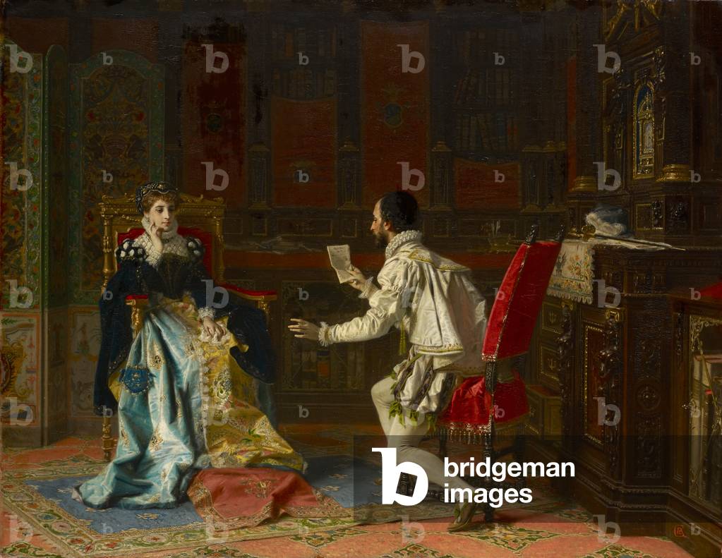 Immagine di Dipinto "Tasso Lettura della sua “Gerusalemme liberata” alla principessa Eleonora d'Este" 1875 di 