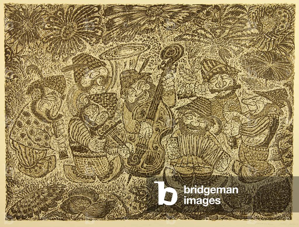 Musiker, 1970er (Litho)