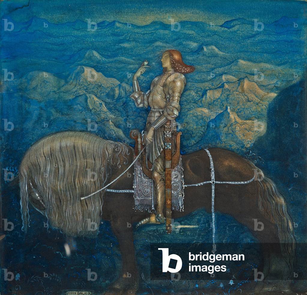 A knight, from 'Among Gnomes and Trolls', 1915 (w/c & gouache on paper)