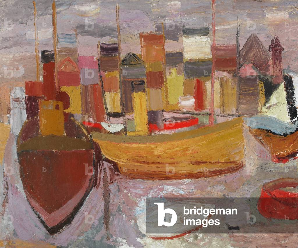 Image of Painting depicting Harbour Scene 1935 by William George Gillies