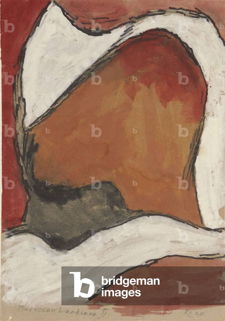 Morrocan Landscape 2, 1960 (Öl auf Papier)