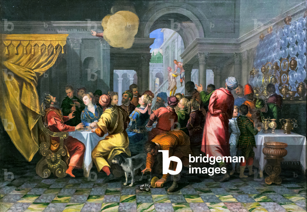 Il banchetto di Belsatsar, 1585 circa, Francesco Ricchino, olio su tela