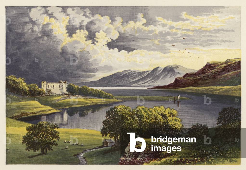 Immagine di Stampa "Scenario scozzese sui laghi: Loch Etive (litografia a colori)" di Alexander Francis Lydon