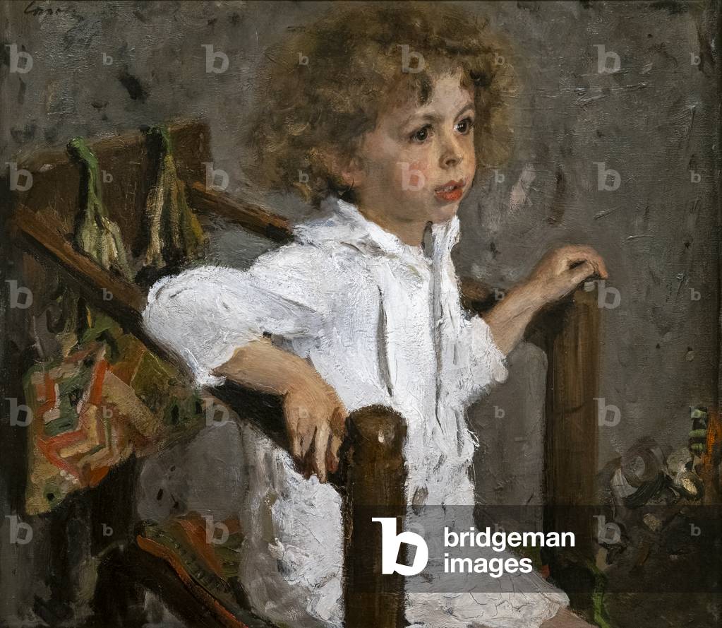 Image of Painting depicting Portrait of Mika Morozov  1901 by Valentin Aleksandrovich Serov