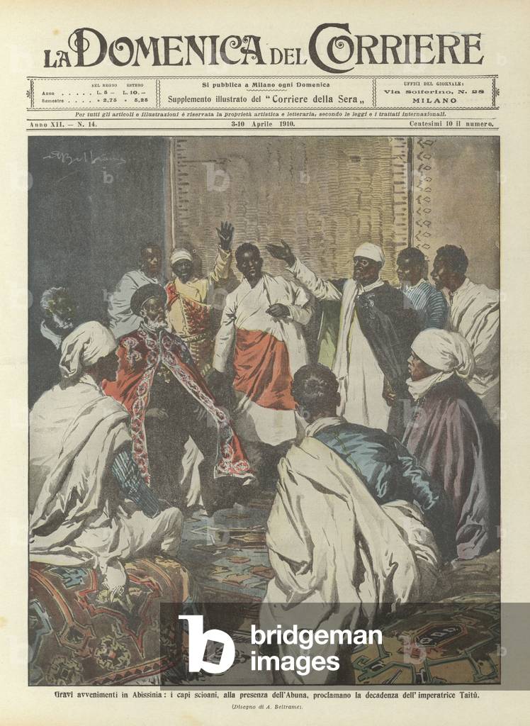 Serious events in Abyssinia by Achille Beltrame