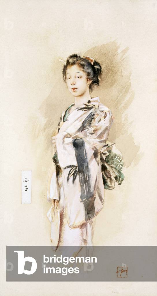 Una geisha, o Tamako, 1893 (bianco e nero su carta)