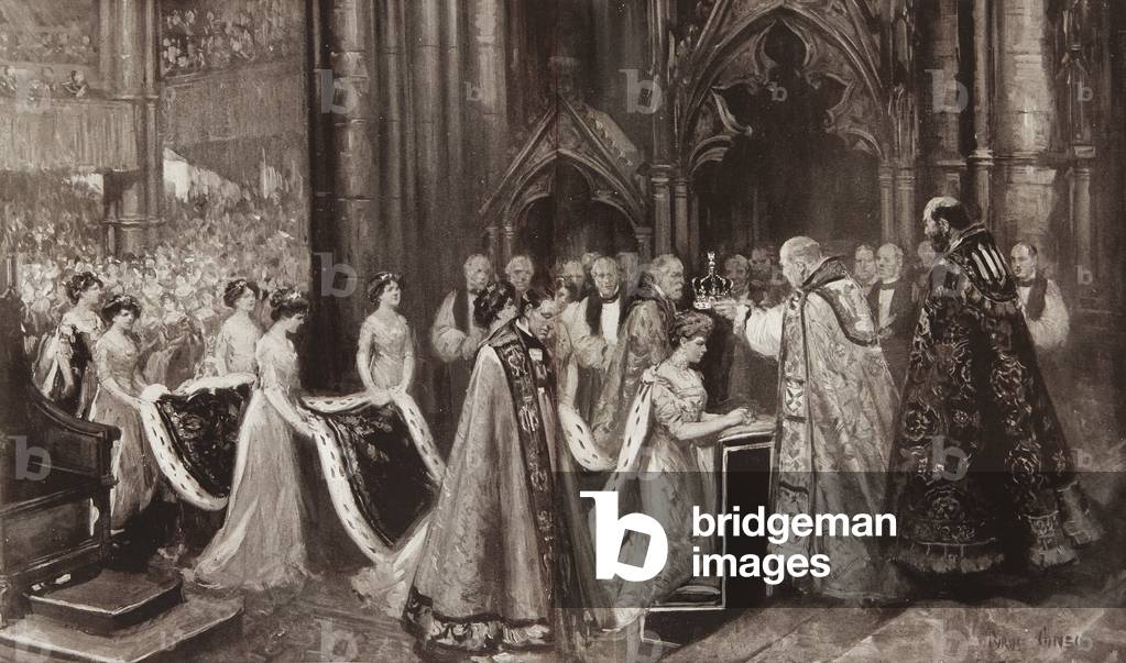 Immagine di Stampa "L'incoronazione della regina Maria" 1911 di Cyrus Cuneo