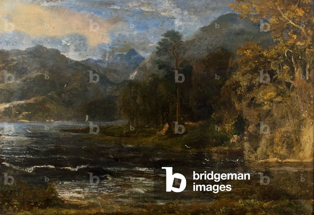 Blick auf Loch Lomond (Öl auf Leinwand)
