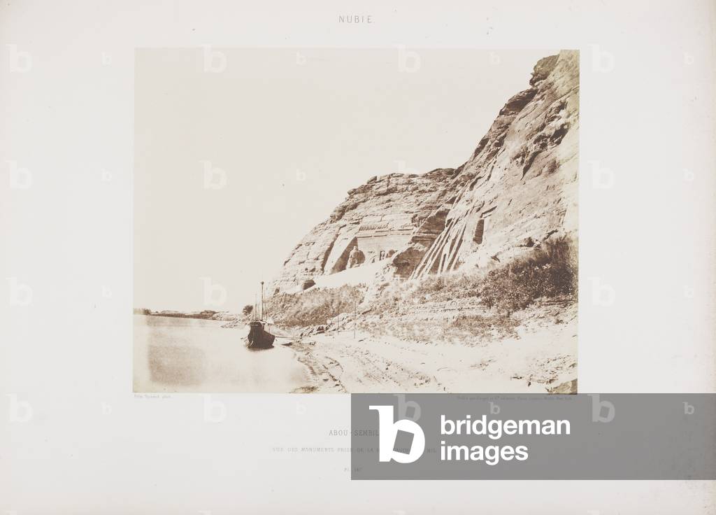 "Fotografia del paesaggio egiziano monumenti e siti archeologici. Preso nel 1858."