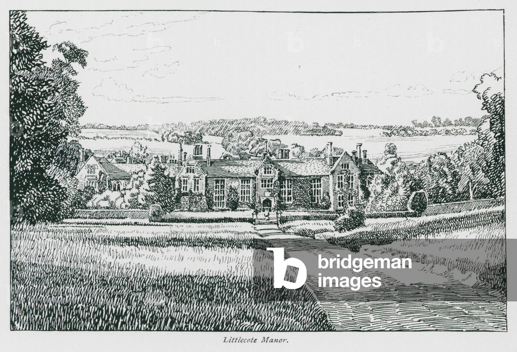 Immagine di Stampa "Littlecote Manor (litografia)" 1901 di Nelly Erichsen