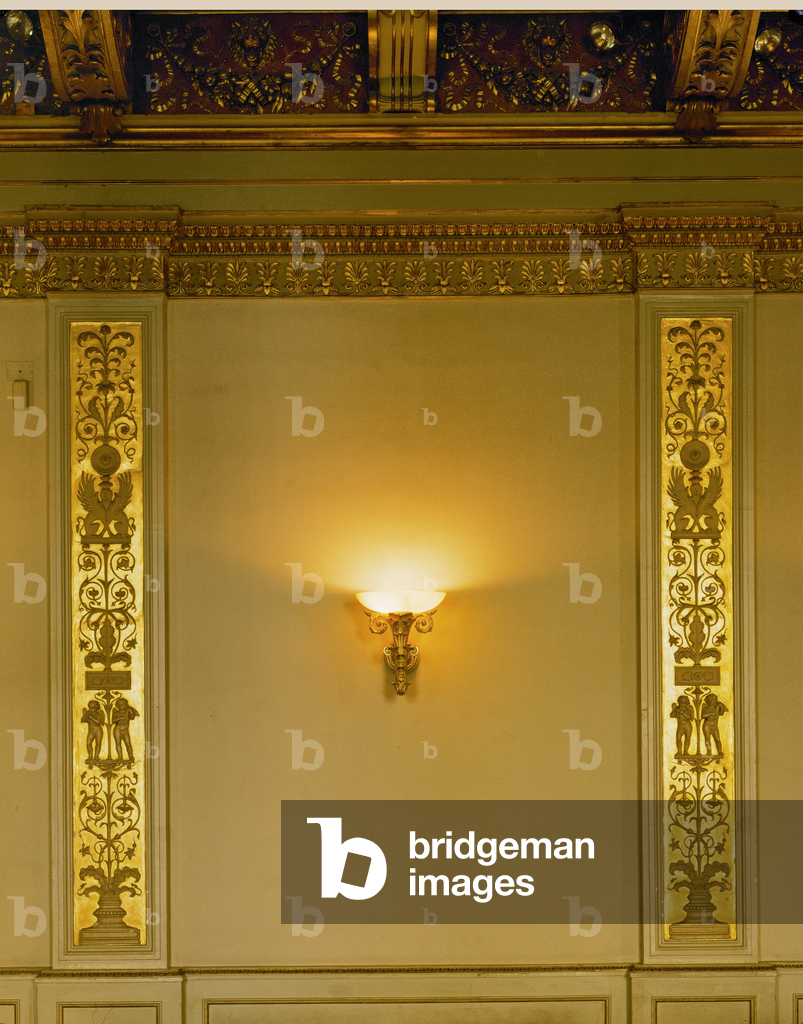 Wall-bracket in the Brahms-hall, the smaller concert hall of Vienna's Musikverein concert building …