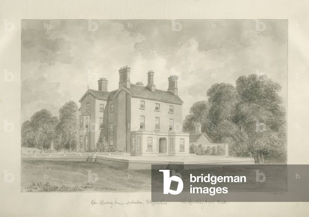 Standon - Rettoria del Reverendo Giuseppe Salt: disegno seppia, 1847 (disegno)