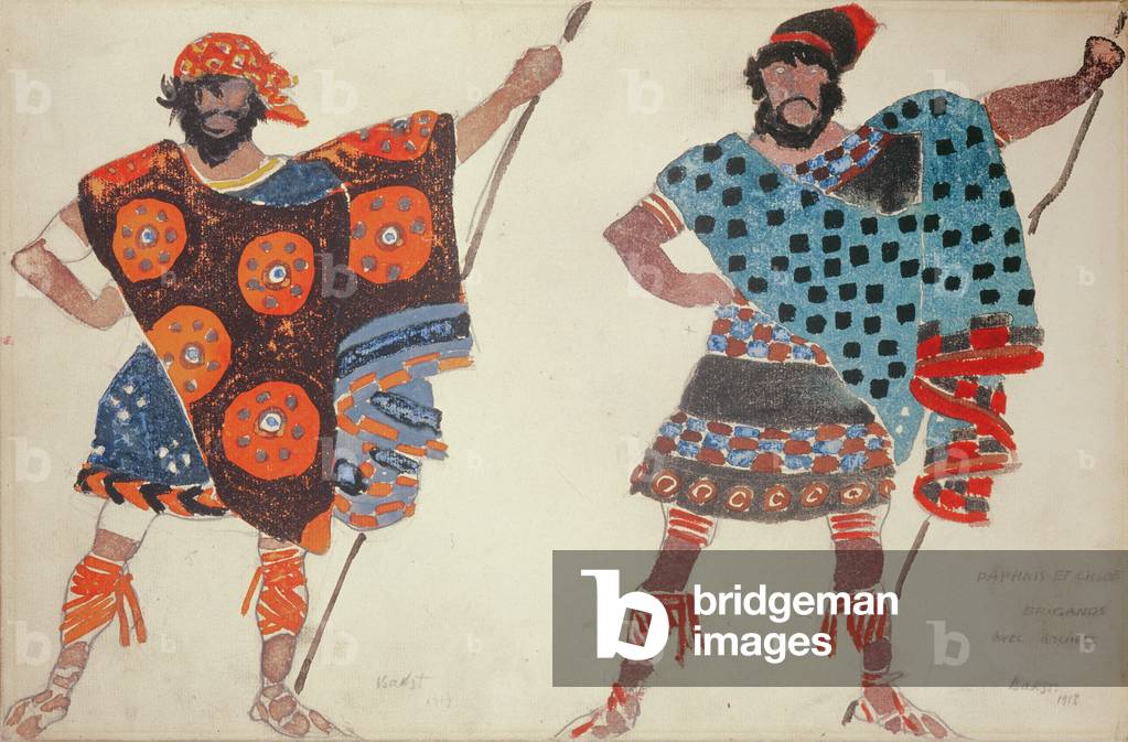 Costume da pirata per 'Daphnis e Chloe', 1913 (acquerello su tavola)