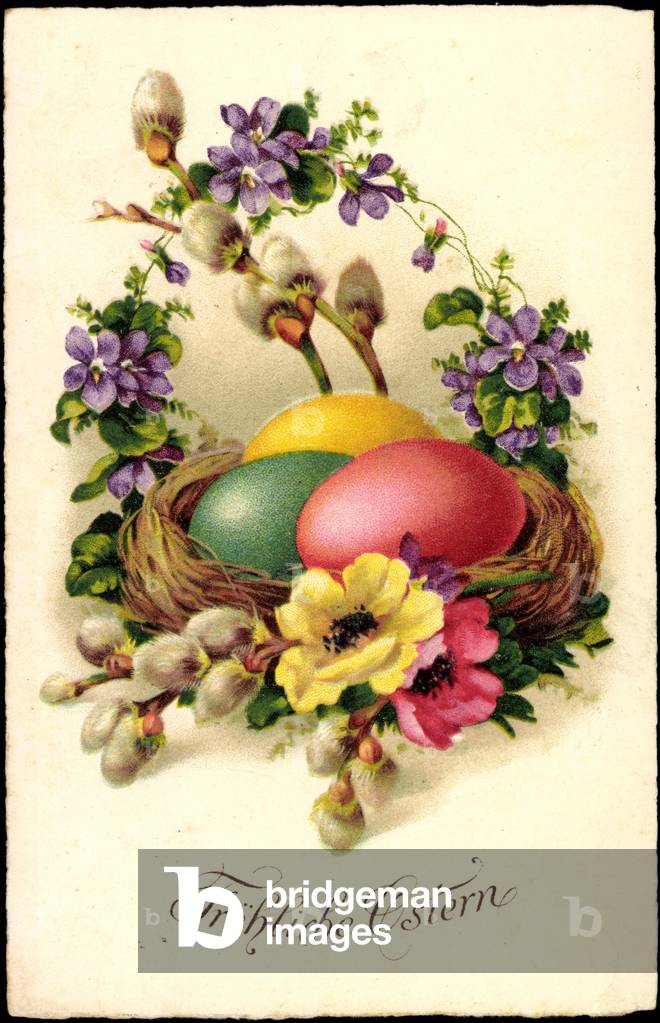 Bild von Druck "Glückwunsch Ostern" 1937 von Unknown Artist