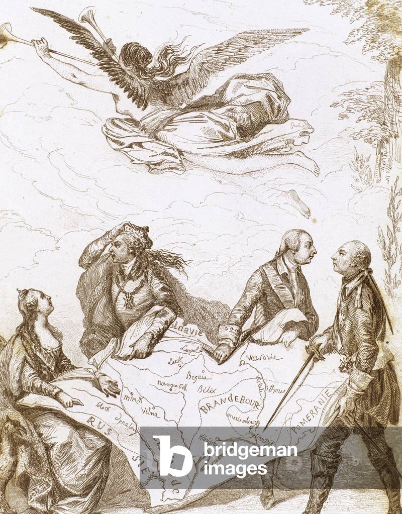 Allegorie der 1. Teilung Polens. 1772.