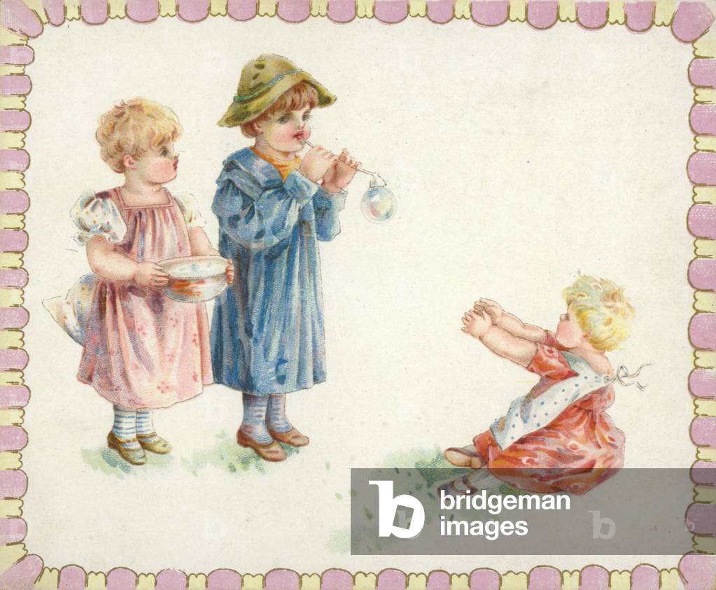 "Kinder blasen Blasen (chromolitho)" 1801 von American School