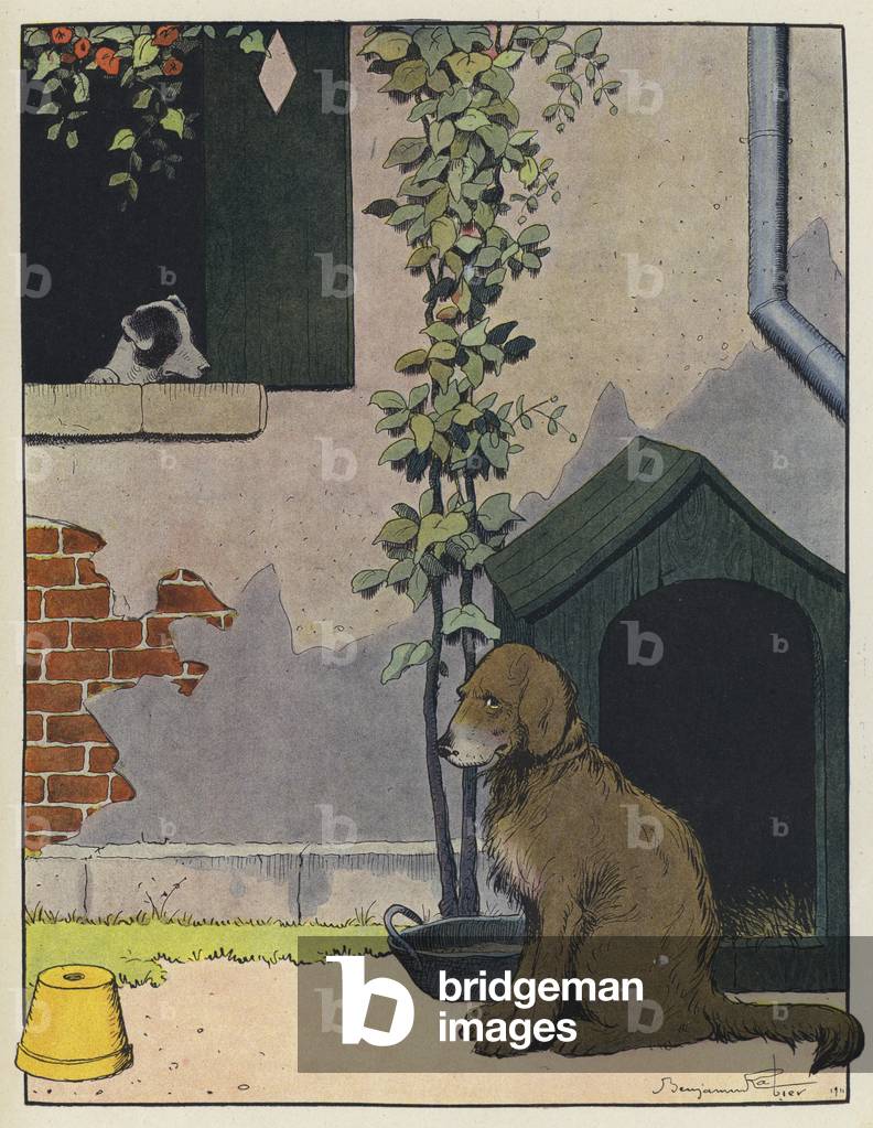 Deux chiens (couleur litho)