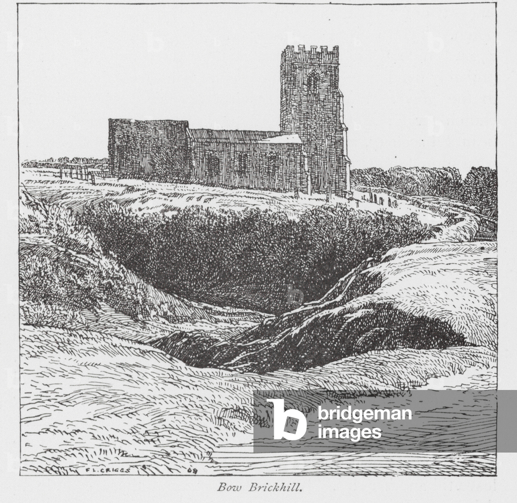 Bild von Druck "Bow Brickhill (Litho)" 1901 von Frederick Landseer Maur Griggs