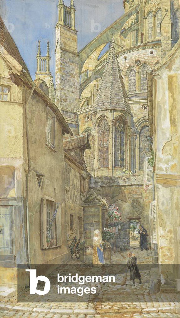 Image of Drawing depicting The Lady Chapel and Apse of Bourges Cathedral 1899 by Thomas Matthews Rooke