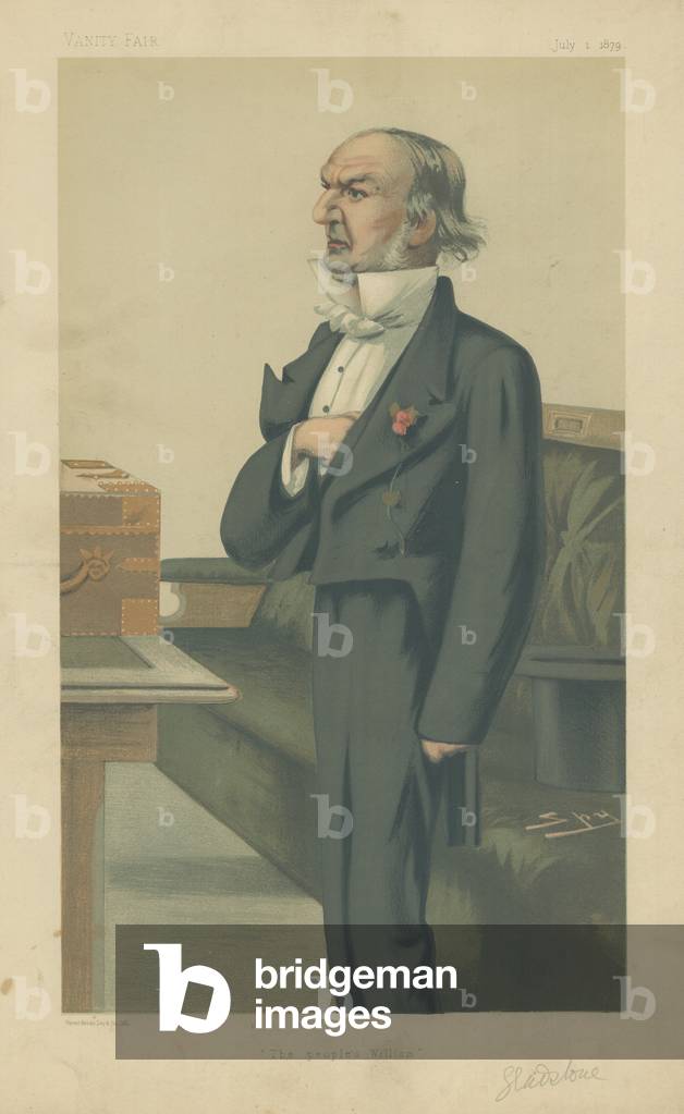 Herr William Ewart Gladstone (Farbe litho)