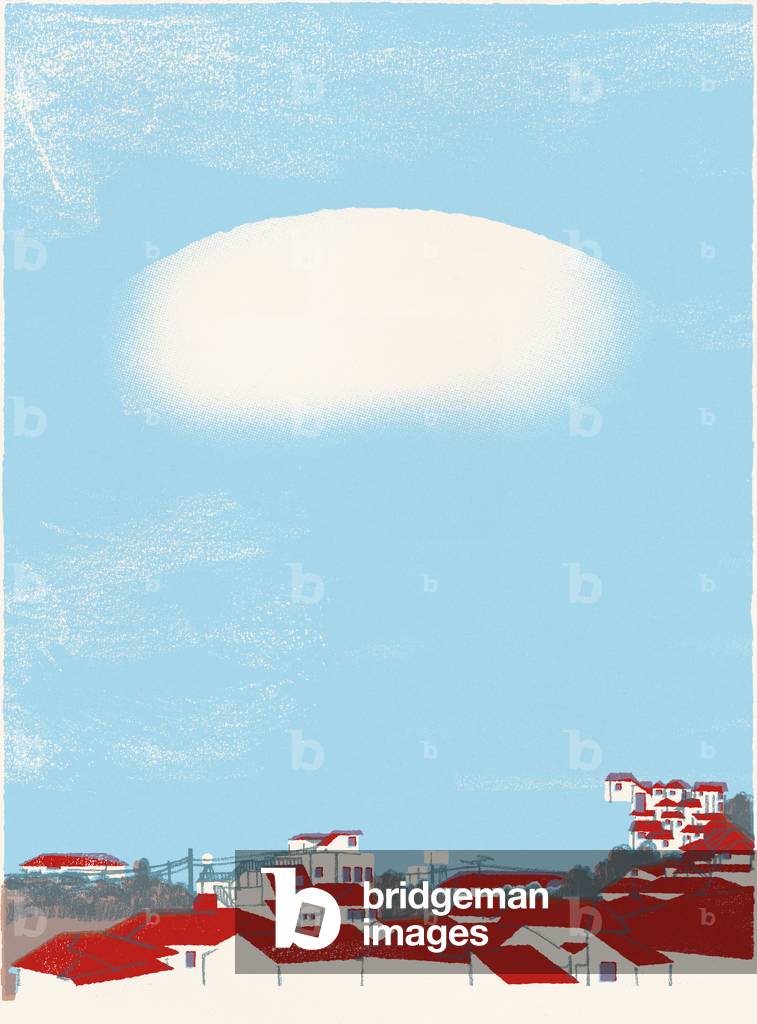 Red roofs, 2020, (digital)