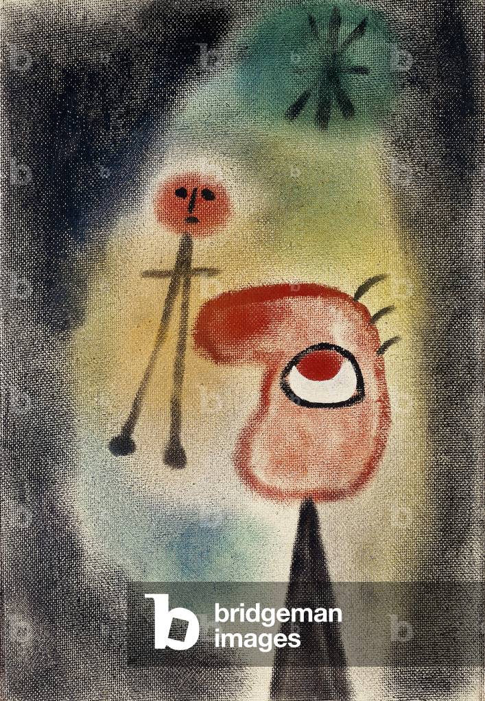 Bild von Gemälde "landschaft mit figur; Paysage avec figur", 1947 von Joan Miro