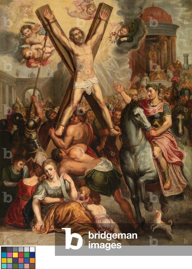 Immagine di Dipinto "la crocifissione di san Andrea (olio su tela)", 16th Secolo di Otto van Veen