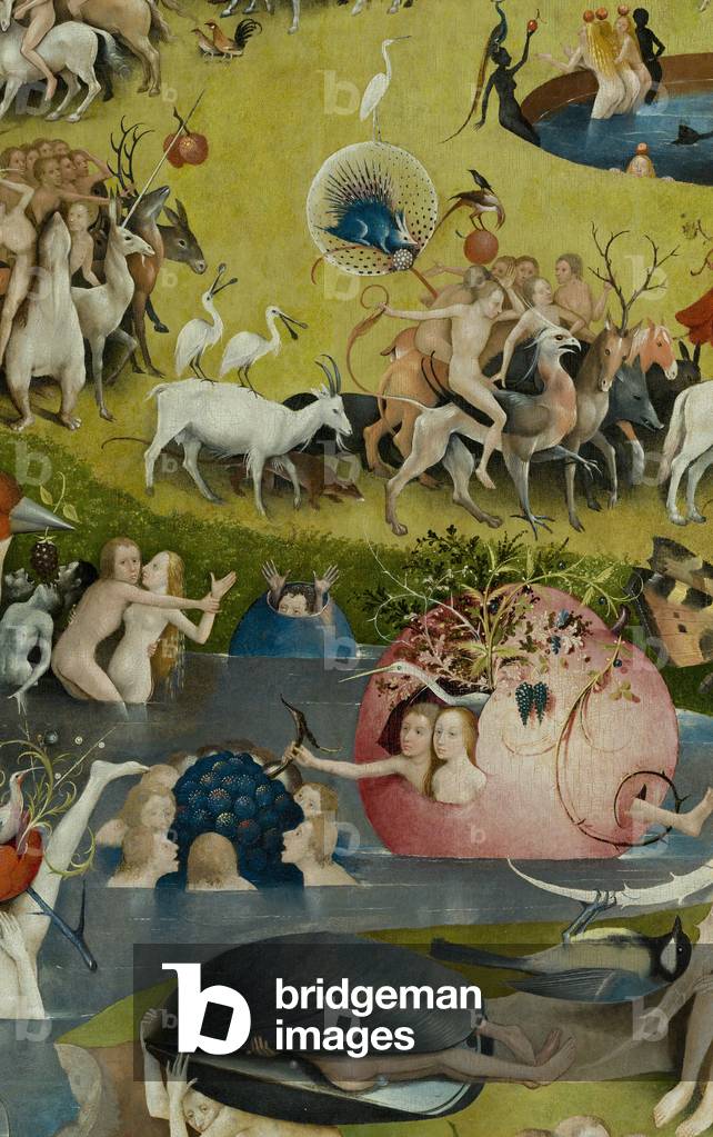 Der Garten der irdischen Freuden, 1490-1500 (Öl auf Tafel)