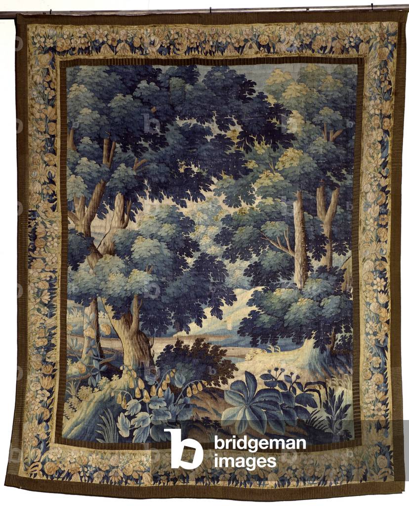 Immagine di Arazzo "Chiesa collegiata (Sint-Walburgakerk). Interni. arazzo. Verdure di Oudenaarde. Paesaggio i