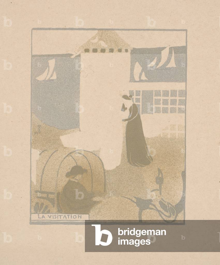 Immagine di Stampa "La Visitazione", 1895 di Maurice Denis, b/w