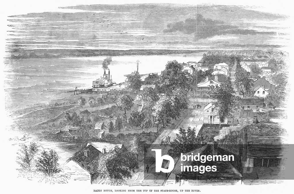 Image of BATON ROUGE, 1862 View of Baton Rouge, Louisiana, from the